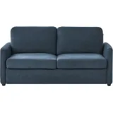 Beliani Schlafsofa mit Matratze Stoff Blau 3-Sitzer