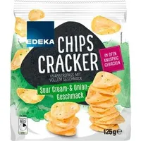 Edeka Cracker Chips Cracker Sour Cream-undOnion, 125g