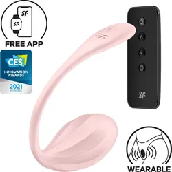 Satisfyer Ribbed Petal Connect App, 11 cm, rosa