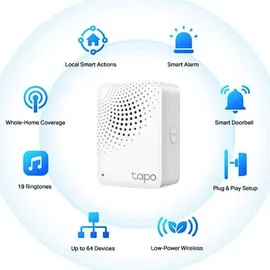 TP-Link Tapo H100 Smart Hub mit integrierter Sirene - Weiß