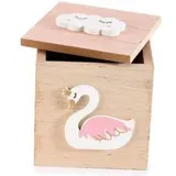 Holzbox Schwan rohe mit Deckel Aufbewahrungsbox Stiftbox Geschenkbox Schmuckbox