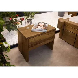Massivmoebel24 Nachtschrank JANGALI 50 x 35 x 40 cm Braun