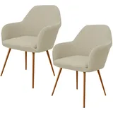 ZRCYXDW Stretch Stuhlhussen Mit Armlehne Mit Armlehnen, Spandex Checkered Stuhlbezug Mit Armlehne Moderne Esszimmerstühle Bezug Waschbar-Beige-2er Set