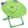 Relaxdays Moonchair Kinder, Frosch, faltbar, HxBxT: 47 x 50 x 48 cm, Kinderstuhl draußen & drinnen, Kindersessel, grün