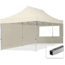TOOLPORT Faltpavillon Economy 3 x 6 m inkl. 2 Seitenteile creme 59022