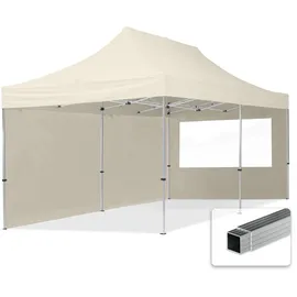 TOOLPORT Faltpavillon Economy 3 x 6 m inkl. 2 Seitenteile creme 59022
