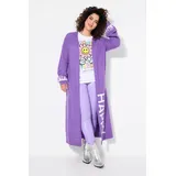 Angel Of Style by Happy Size Long-Strickjacke lila/weiß XXL-XXXL