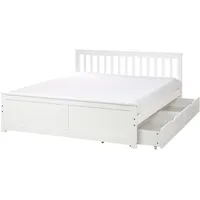 Beliani Bett mit Schubladen Kiefernholz OLENDON 160 x 200
