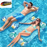 Aufblasbare Wasserhängematte 4-in-1 Schwimmzubehör für Erwachsene, stabil, komfo
