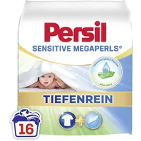 Persil Sensitive Megaperls Tiefenrein (16 Waschladungen), Waschmittel für Allergiker mit beruhigender Aloe vera für sensible Haut, effektiv von 20 °C bis 95 °C, ECARF-zertifiziert