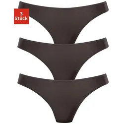 String LASCANA "aus hochwertiger Modal-Qualität", Damen, Gr. 36/38, schwarz, Obermaterial: 94% Modal (TENCEL), 6% Elasthan, unifarben, körpernah, Unterhosen