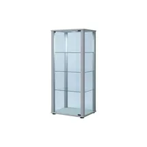 VCM Standvitrine Kavisa 50 x 38 x 115 cm Silber