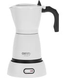 CAMRY - Elektrische Kaffeemaschine Weiß 300 ml - Espressokocher für 6 Espresso-Tassen - Kleiner Camping-Kaffeeautomat - Reise-Kaffeemaschine - Druck-Kaffeemaschine - 360° drehbarer Standfuß