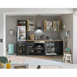 BASIC by Balculina Küchenzeile Turin 280 cm schwarz