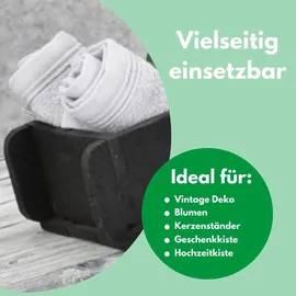 Novaliv Holzkiste 30 x 15 x 10 cm 10-tlg. schwarz