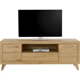 vogl möbelfabrik Lowboard VOGL MÖBELFABRIK "1237", braun (eiche), B:171cm H:55cm T:42cm, Massivholz, Spanplatte, Sideboards, Lowboard, Massivholzfront, Breite ca. 171 cm, mit Softclose Funktion