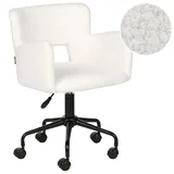Beliani Bürostuhl, Weiß, Schwarz, Textil, 62x71x62 cm, Arbeitszimmer, Bürostühle, Drehstühle