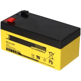 Sun Battery Sb12-3.4v0 Agm Akku 12v 3,4ah Blei-akku Mit Vds
