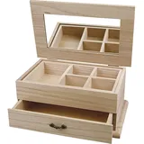 Creativ Company Schmuckkästchen aus Holz, Größe 27x17x12 cm, 1 Stk