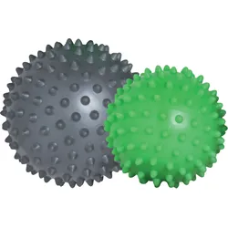 SCHILDKRÖT FITNESS MASSAGE BÄLLE im 2er Set  (green-grey) KEINE FARBE