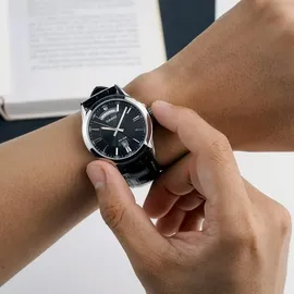 Casio Herren Uhr Casio MTP-1381L-1AVDF - Schwarz