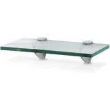 Tolletour - Glasregal Wandregale mit Halterung Glasboden Badregal Bad Ablage Glasablage Regal Glas Badablage Glasscheibe Halterung Regale Klarglas