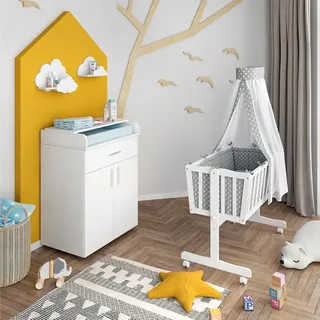 VitaliSpa Noah Weiß 40x90 mit Überzug (40 x 90 cm)