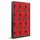 Jan Nowak Garderobenschrank Metall 90x185x40 cm rot 12 Fächer abschließbar