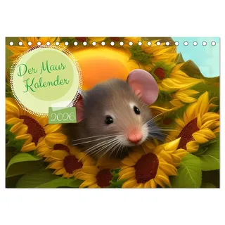 Calvendo Der Maus Kalender (Tischkalender 2026 DIN A5 quer), CALVENDO Monatskalender: Eine kleine Maus erlebt den Wechsel der Jahreszeiten. (CALVENDO Tiere)