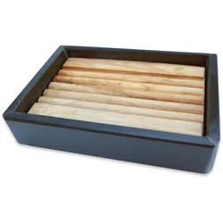 Seifenschale SCHIEFER mit Rillen-Inlay