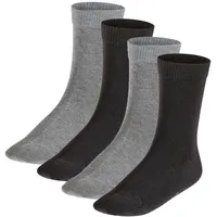 Falke Socken, 4er Pack - Happy, Kurzsocken Schwarz/Grau 27-30