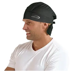 E.COOLINE Powercool SX3 Bandana light schwarz - sekundenschnelle Aktivierung mit Wasser - stundenlange, trockene Kühlung für heiße Arbeitsbedingungen