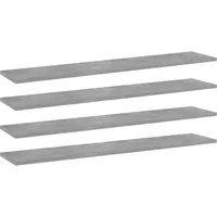 VidaXL Bücherregal 100 x 20 x 1,5 cm Betongrau