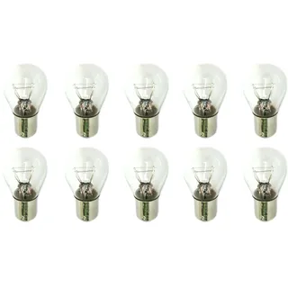 CARALL 10 Stück Halogenlampen 12V für Auto (P21/5W BAY15D 12V 21/5W)