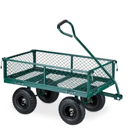 Relaxdays Bollerwagen Handwagen grün