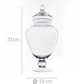 Five Bonbonniere Glas auf Fuß 2,1 l 5 St.