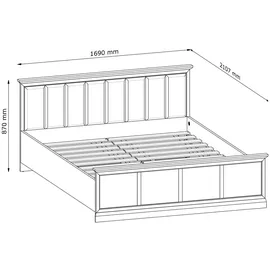 ax living Levantos L160 160 x 200 cm Schwarz