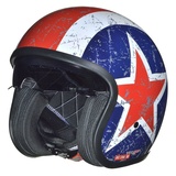 rueger-helmets Motorradhelm RC-590 Jethelm Custom Motorradhelm Chopper Chopper Motorrad Roller Helm ruegerRC-590 Rebell Star XS bunt XS (53-54)