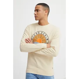 Blend Longpullover BLEND "Sweatshirt BHClios", Herren, Gr. XL, beige (cloud cream), Obermaterial: 100% Baumwolle CO., Sweatshirts Longpullover