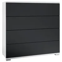 Vladon Kommode, Schwarz, 76x76x35 cm, Wohnzimmer, Kommoden & Sideboards,
