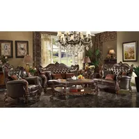 Polster Garnitur Gruppe Holz Geschnitzte Möbel Sofagarnitur 3+2 Sitz Sofa Couch