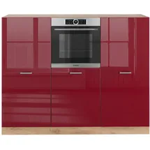 Vicco Küchenzeile R-Line 180 cm Bordeaux Hochglanz