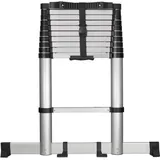 TOOLCRAFT TO-7868814 Aluminiumlegierung Teleskopleiter Montage ohne Werkzeug Arbeitshöhe (max.): 3.93 m Aluminium EN 131 10.1 kg