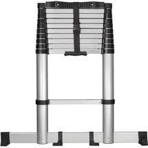 TOOLCRAFT TO-7868814 Aluminiumlegierung Teleskopleiter Montage ohne Werkzeug Arbeitshöhe (max.): 3.93 m Aluminium EN 131 10.1 kg