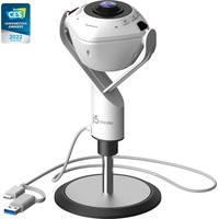 j5create JVU368-N 360°-AI-gesteuerte-Webcam mit Freisprecheinrichtung (2.10 Mpx), Webcam Weiss