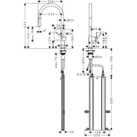 Hansgrohe Talis M54 Einhebelmischer Edelstahl