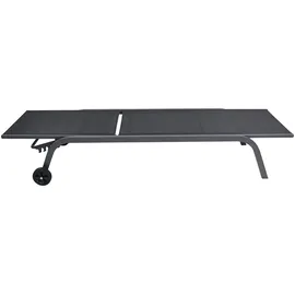 VCM Sonnenliege 192 x 32 x 58 cm Schwarz
