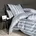 Mako-Satin Gestreift Grau 135 200