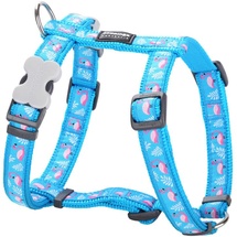 Red Dingo Hundegeschirr Style Flamingo 36-54 cm Türkis 30-48 cm