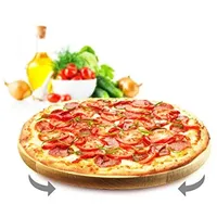 Sendez Drehteller Pizzateller ø 30 cm drehbar Holzteller Drehplatte Buche Käseteller